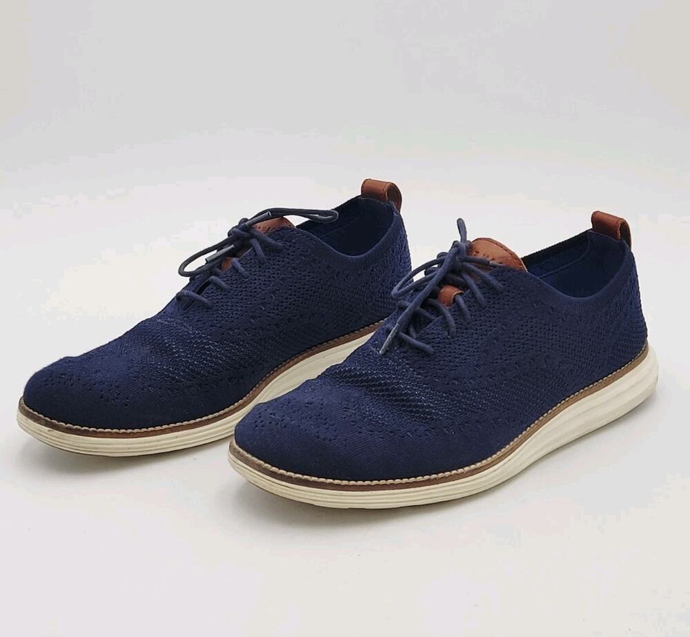Cole Haan Men's Grand Knit Wingtip II Sneaker Blue C27960 US 9 M